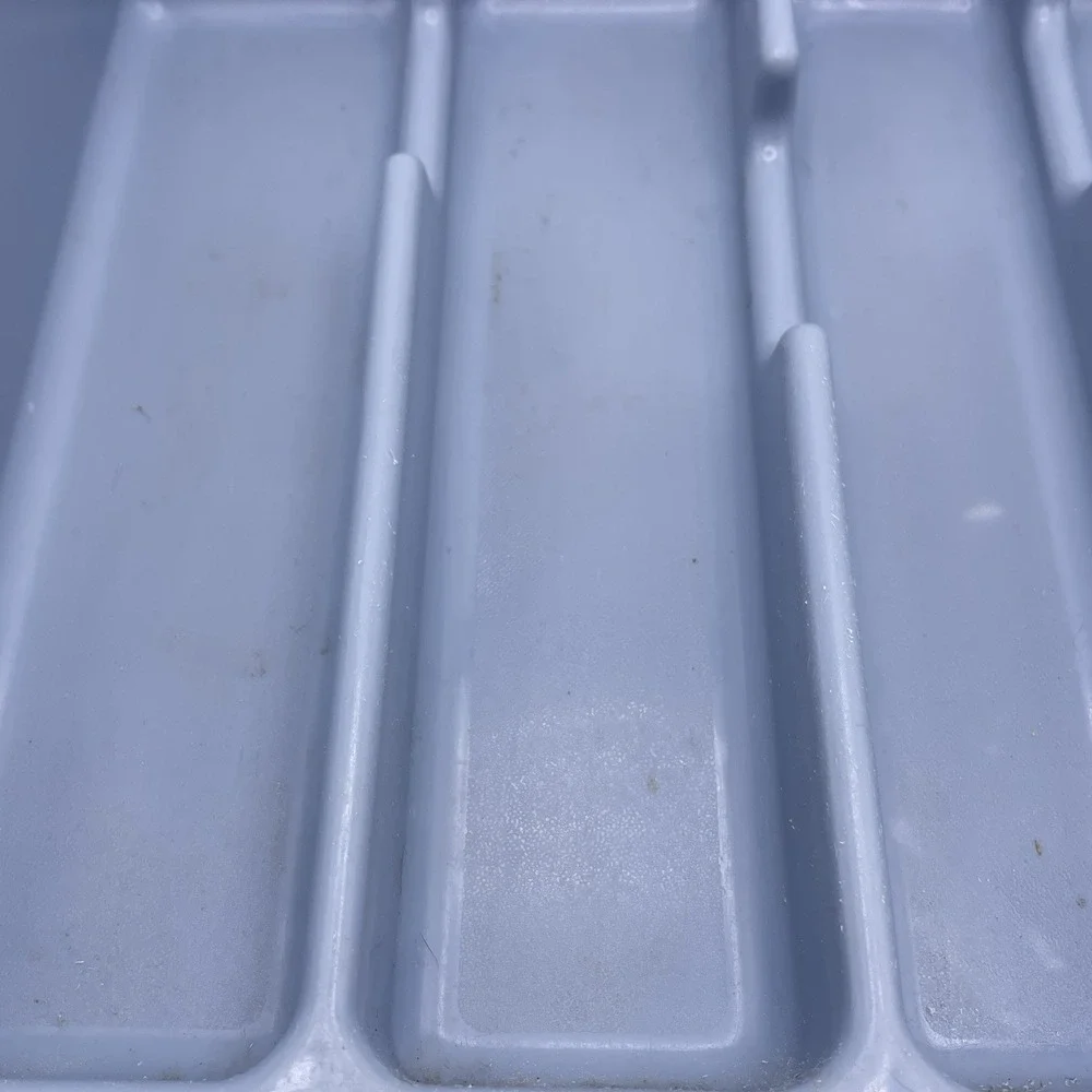 Vtg Rubbermaid Silverware Utensil Tray Drawer‎ 7 Compartment Organizer 0521 Blue